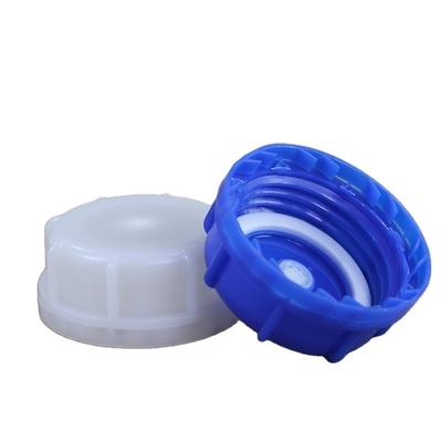 Chiusura sicura della capsula per il logo personalizzato Tappi di bottiglia ventilati bianchi da 50 mm in materiale HDPE