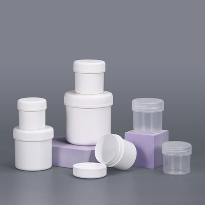 Cosmetici vuoti 4 oz Bastoni di plastica Contenitore Bianco chiaro per lo stoccaggio della crema