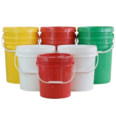 5 galloni di secchi bianchi di plastica con coperchio di plastica per la vostra linea di produzione
