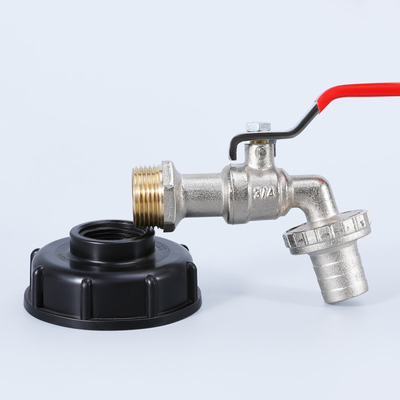 Adattatore di supporto personalizzato Flusso di filo IBC Serbatoio di rubinetto sostituzione Valvola di connettore per il rubinetto del tubo del serbatoio dell'acqua