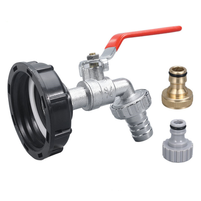 3/4 'Nickel Plating Bibcock con manico rosso Adapter del rubinetto per il rubinetto di acqua del tubo di giardino