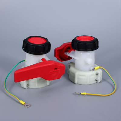Struttura Valvola a farfalla Media Acqua DN50 75MM Valvola in HDPE di plastica per serbatoio dell'acqua IBC