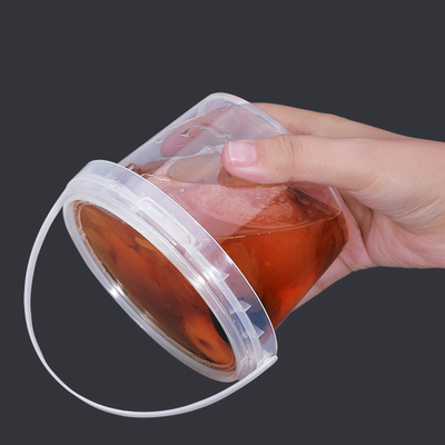 600 ml secchio anti-manipolazione contenitore alimentare in plastica con maniglia del coperchio