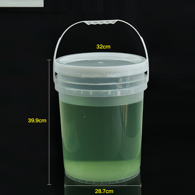 20L secchio di plastica trasparente con coperchio a vite soluzione di conservazione dell' olio e dell' acqua