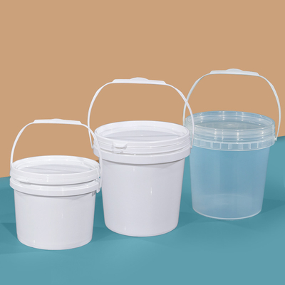 Piccolo contenitore rotondo da 3 litri di grado alimentare secchio di plastica in PP indistruttibile con maniglia