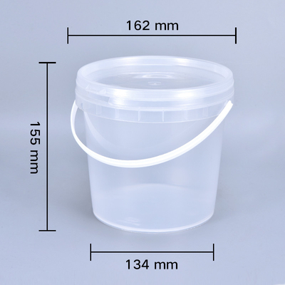 2L Capacità secchio di plastica con coperchio per custodire formaggio e panna di grado alimentare logo personalizzato