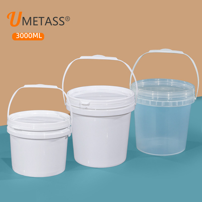 Forma rotonda 3L Food Grade PP Plastico Bottine Personalizzate Logo Personalizzato Con Stampa