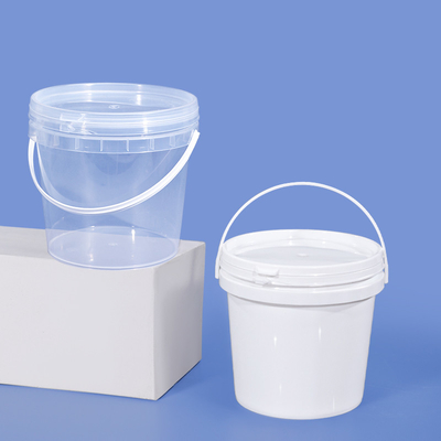 UMETASS 2L secchio di plastica trasparente per alimenti con coperchio e manico contenitore in PP impermeabile