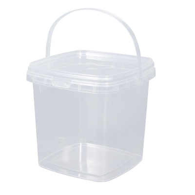 Acqua di plastica trasparente Protein Tubs Puffs Cibo con coperchio PP confezionato con logo personalizzato