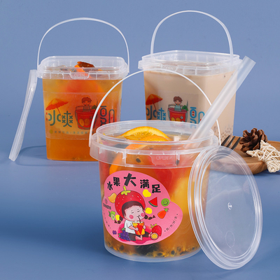 Acqua ISO9001SGS certificato secchio di plastica vuoto per frutta yogurt latte confezionamento del tè