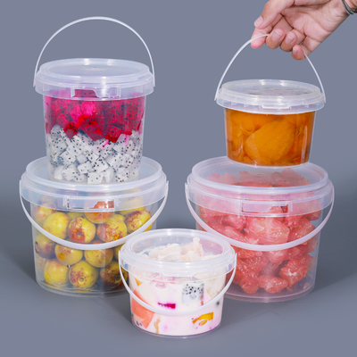 Baratto di plastica a manico a basso prezzo riutilizzabile a forma quadrata e circolare di UMETASS