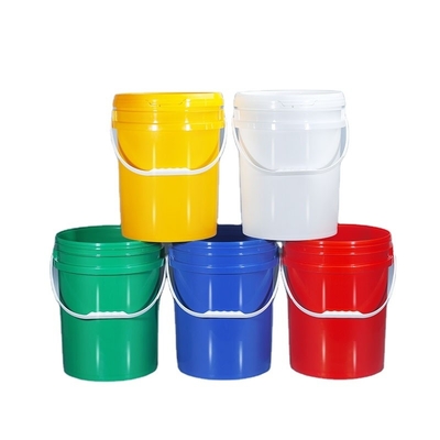 Bottile di vernice in plastica rotonda con coperchio di sigillo può personalizzare il logo per il riciclo con forma rotonda