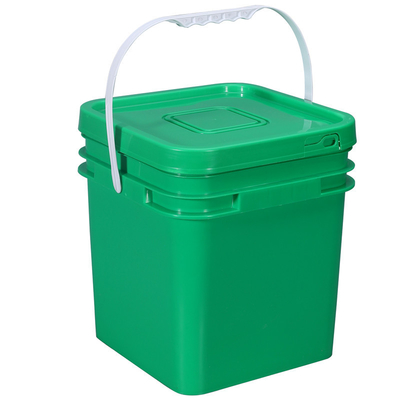 Barattolo di plastica in materiale PP quadrato da 5L con coperchi a vite per lo stoccaggio di liquidi e versatile