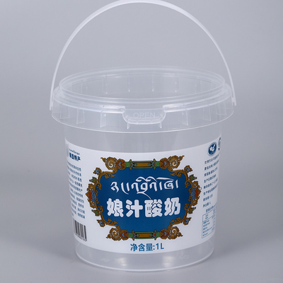 Logo personalizzato IML Plastic Cheese Ice Cream Packaging Box con certificato ISO9001SGS