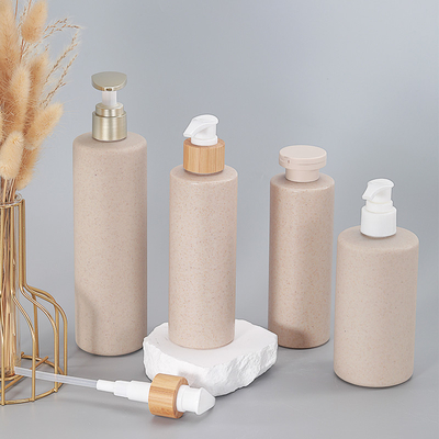 Imballaggio di lozione per il corpo di paglia di grano biodegradabile vuoto, gel doccia, shampoo e detergente personalizzato