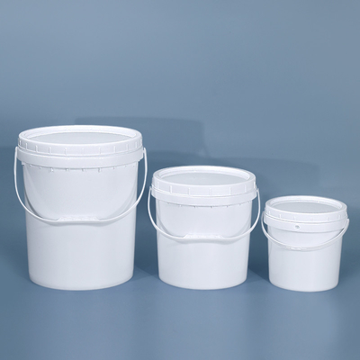 18L Ricciclato grandi secchi di plastica secchio bianco con coperchio a vite