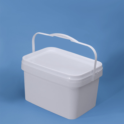 5L secchio di plastica rettangolare con maniglie robuste a prova di perdite