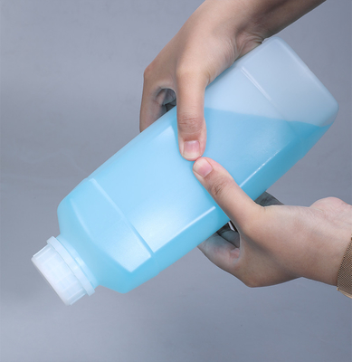 Bottiglia di plastica quadrata da 1000 ml per reagente liquido e stoccaggio dei campioni