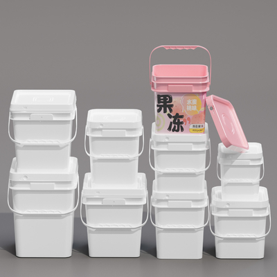 Prodotto alimentare all'ingrosso IML Sicuro per animali domestici Contenitore di secchi di plastica vuoti per imballaggio
