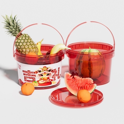Botti di plastica per la conservazione degli alimenti con coperchio 300 ml 500 ml 1L 2L Bottile trasparente per frutta