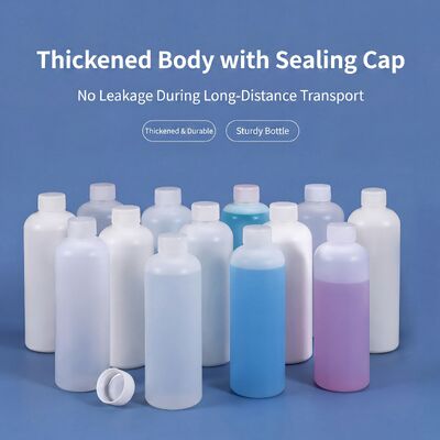 500 ml di contenitore rotondo in PE con tappo a vite in PP e guarnizione di schiuma in foglio di alluminio per detersivo e lubrificante