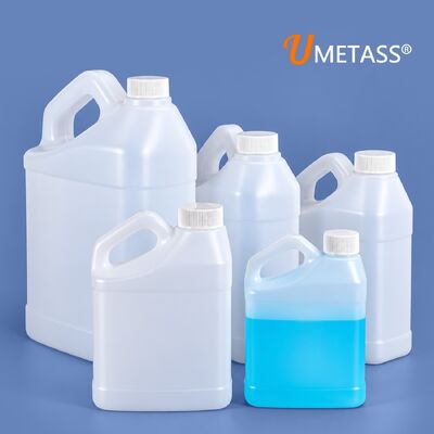 500ml-3.8L HDPE Plastic Jerry Can Square Bottle con tappo a vite Capo interno Design resistente alle perdite per salsa d'olio d'acqua e alcol